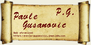 Pavle Gušanović vizit kartica